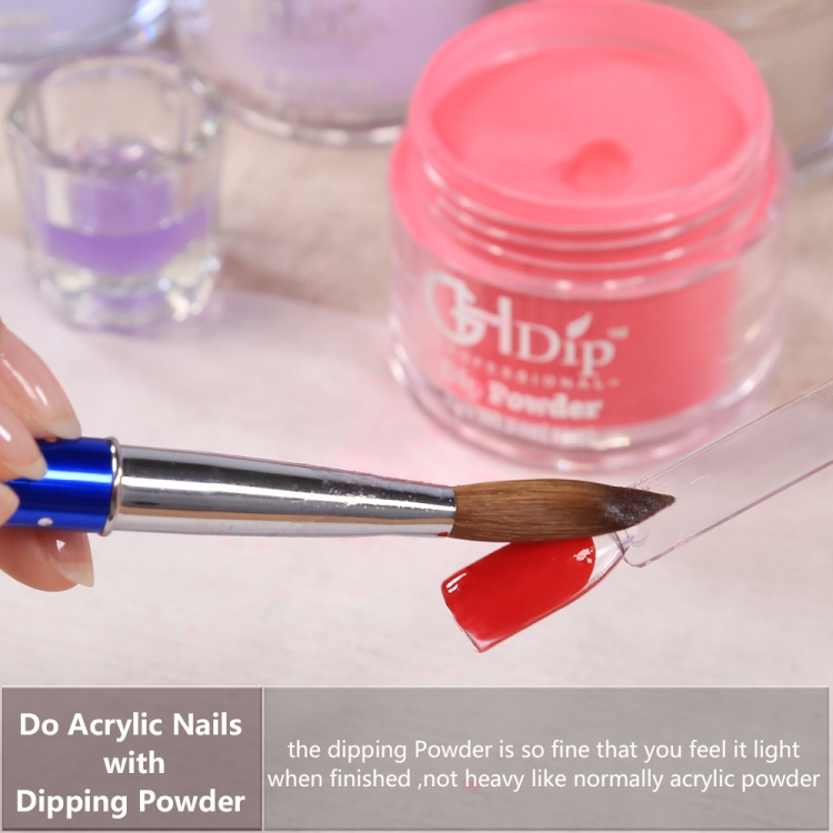 Red Color 2in1 Use Acrylic Nail Dipping Powder