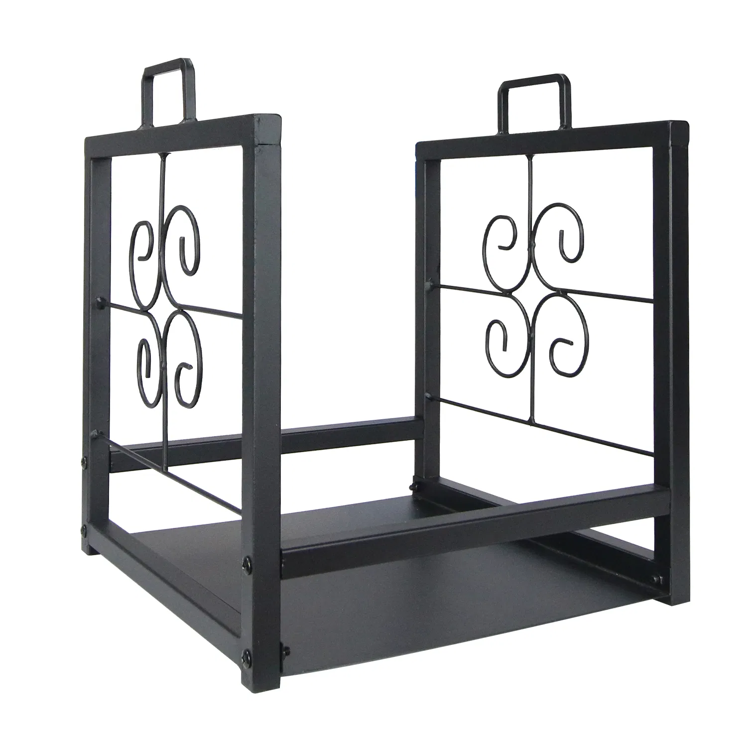 Voda Black Steel Firewood Rack for Storage Wood