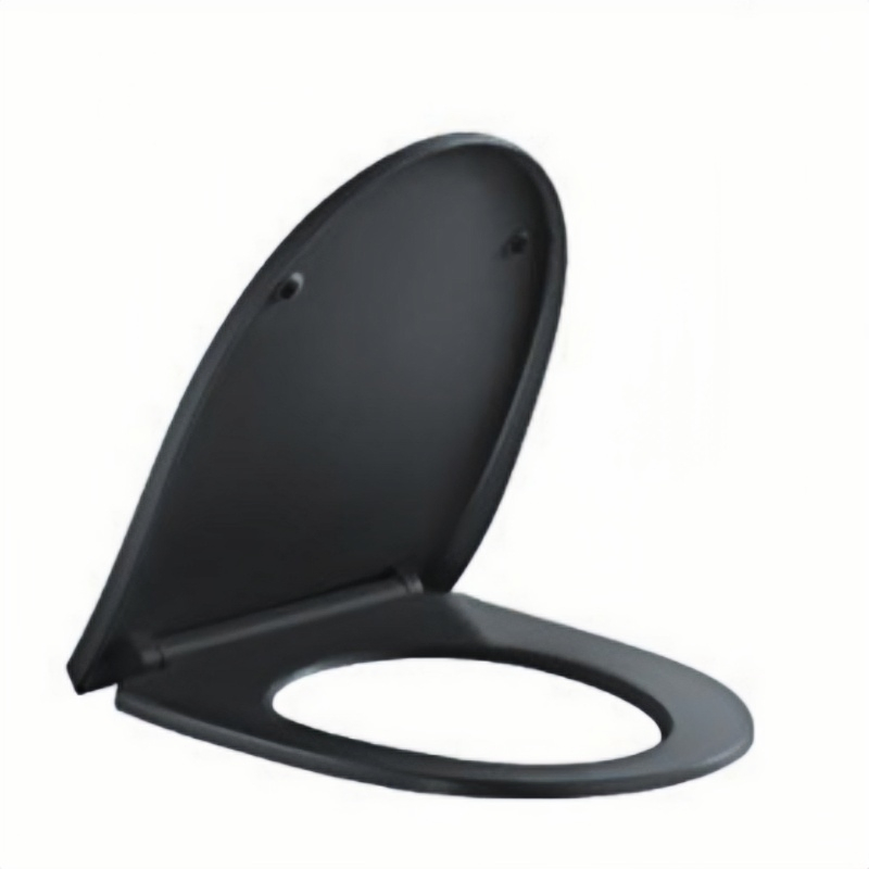 Sx082 UF Shape Toilet Seat Cover/Lid Matte Black Color Cover