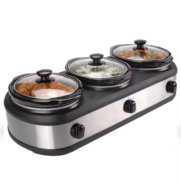 Versatile Three 1.5-Quart Slow Cooker for Effortless Meal Preparation2.