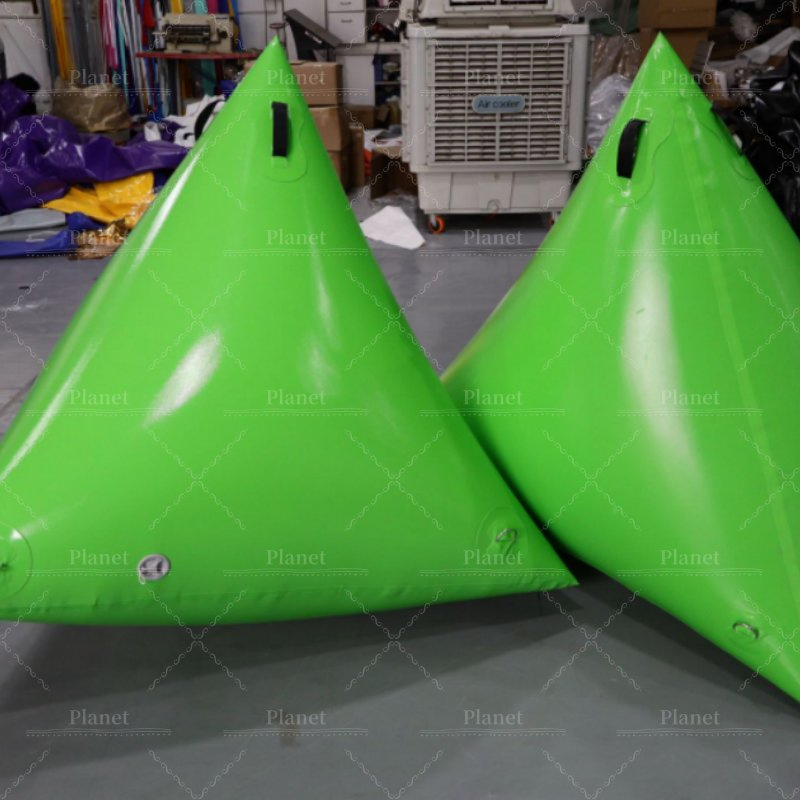 Factory Price Custom Floating Triangle Buoys Race Maker Regatta Advertising Inflatable Swimming Buoy