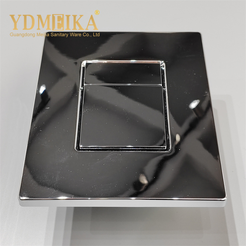 ABS Concealed Tank Toilet Press Button Silvery Bathroom Hidden Plastic Wall Flush Button Control Panel