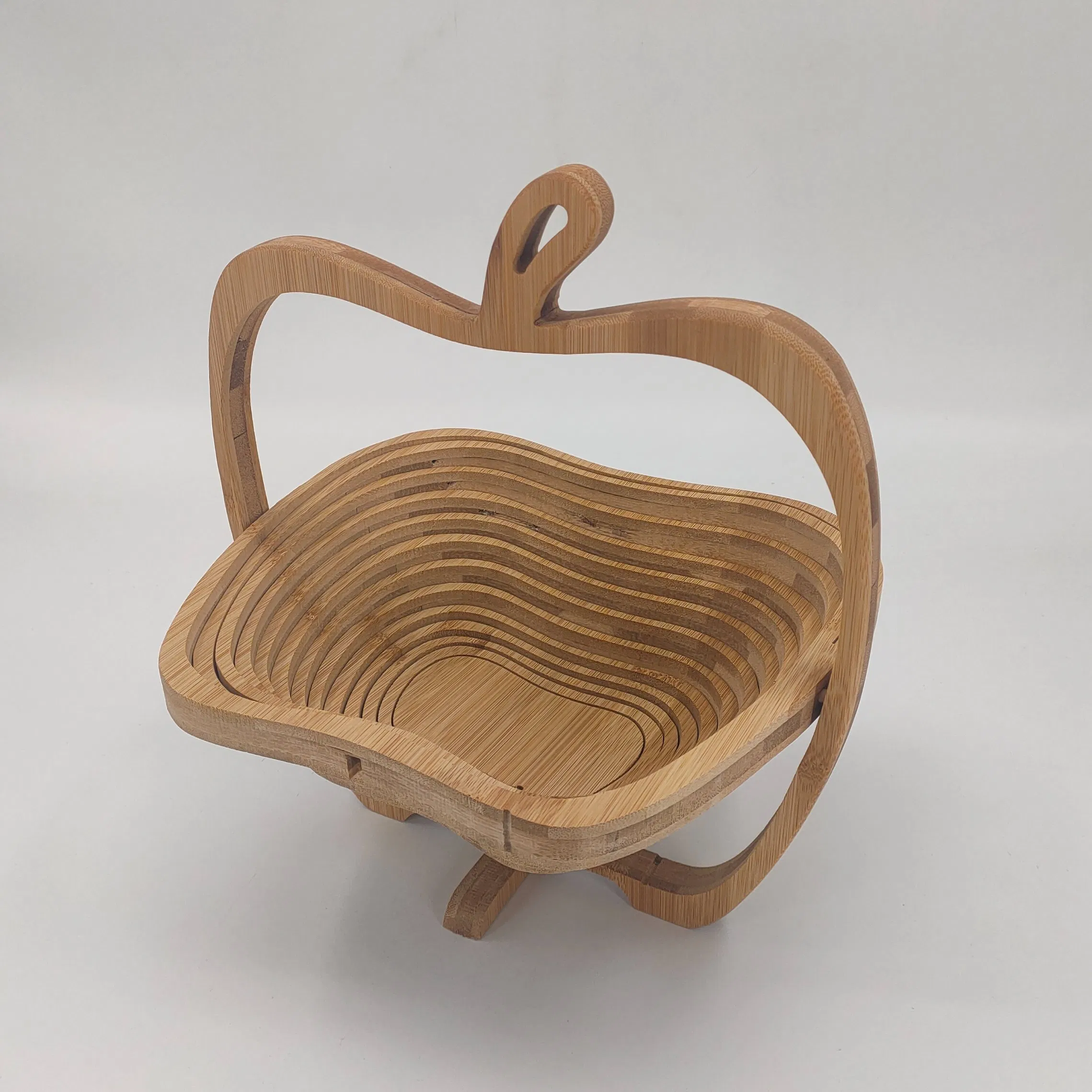 Carbonized Bamboo Wood Fruit Basket of Cute Pineapple Shape