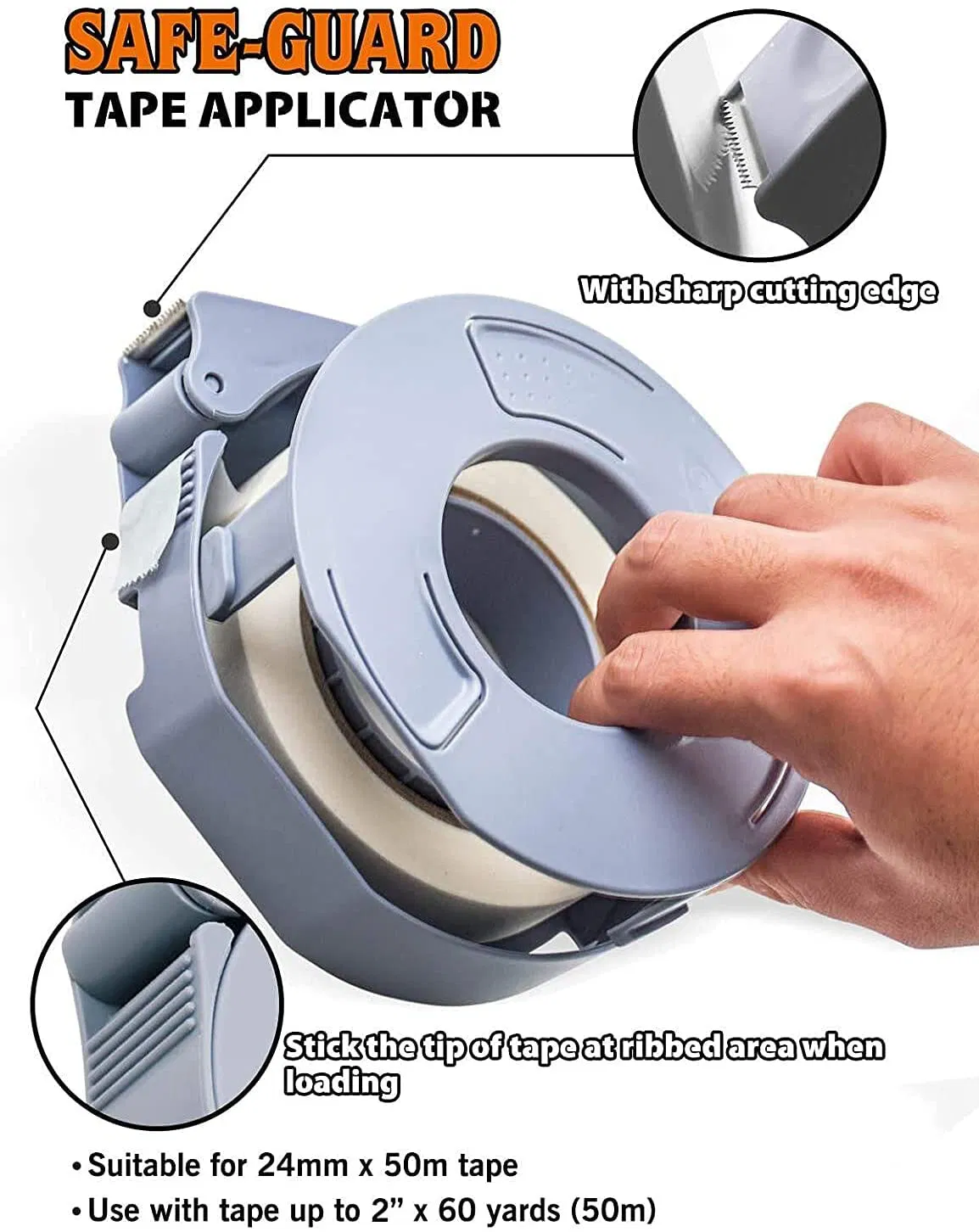 Rollingdog-PRO 80783 Tape Applicatorwith Sharp Cutting Edge