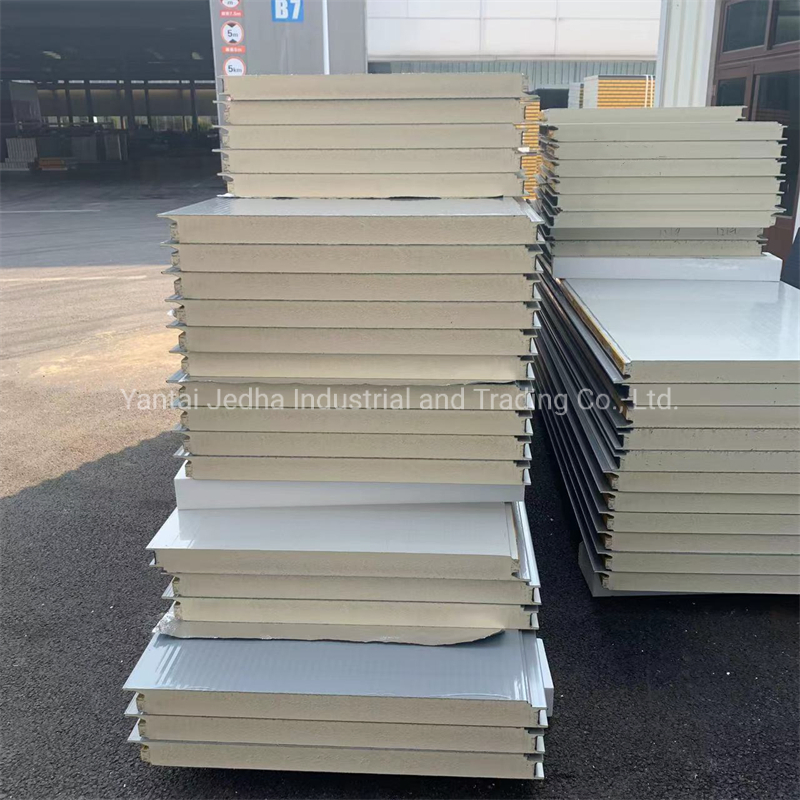 Fireproof Soundproof Acoustic Mineral Wool/Glasswool/Rockwool/Rock Wool/EPS/PU/PIR/PUR/Polyurethane Sandwich Board Panel for Prefab Wall/Roof/Ceiling/Partition