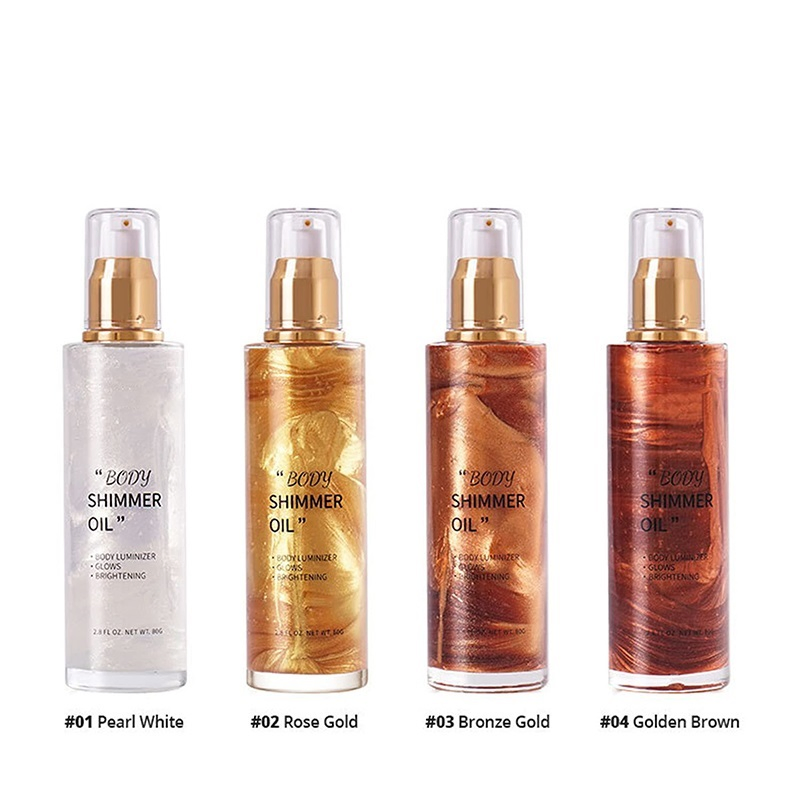 High Quality Vegan Glitter Liquid Body Highlighter Spray Body Oil