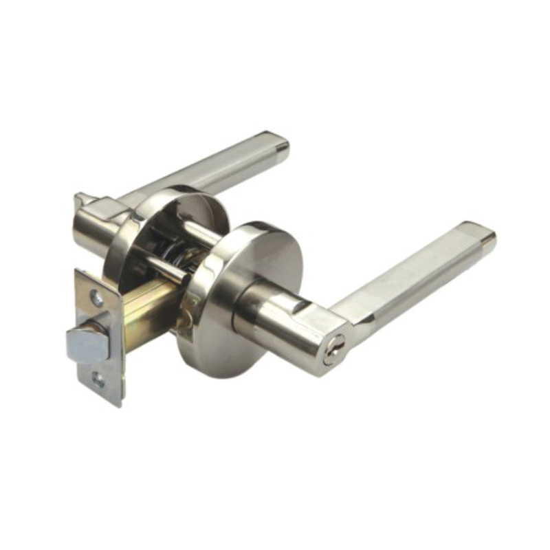 Zinc Alloy Tubular Lever Door Handle Lock Stainless Steel Double Privacy Bedroom Entry Door Lock