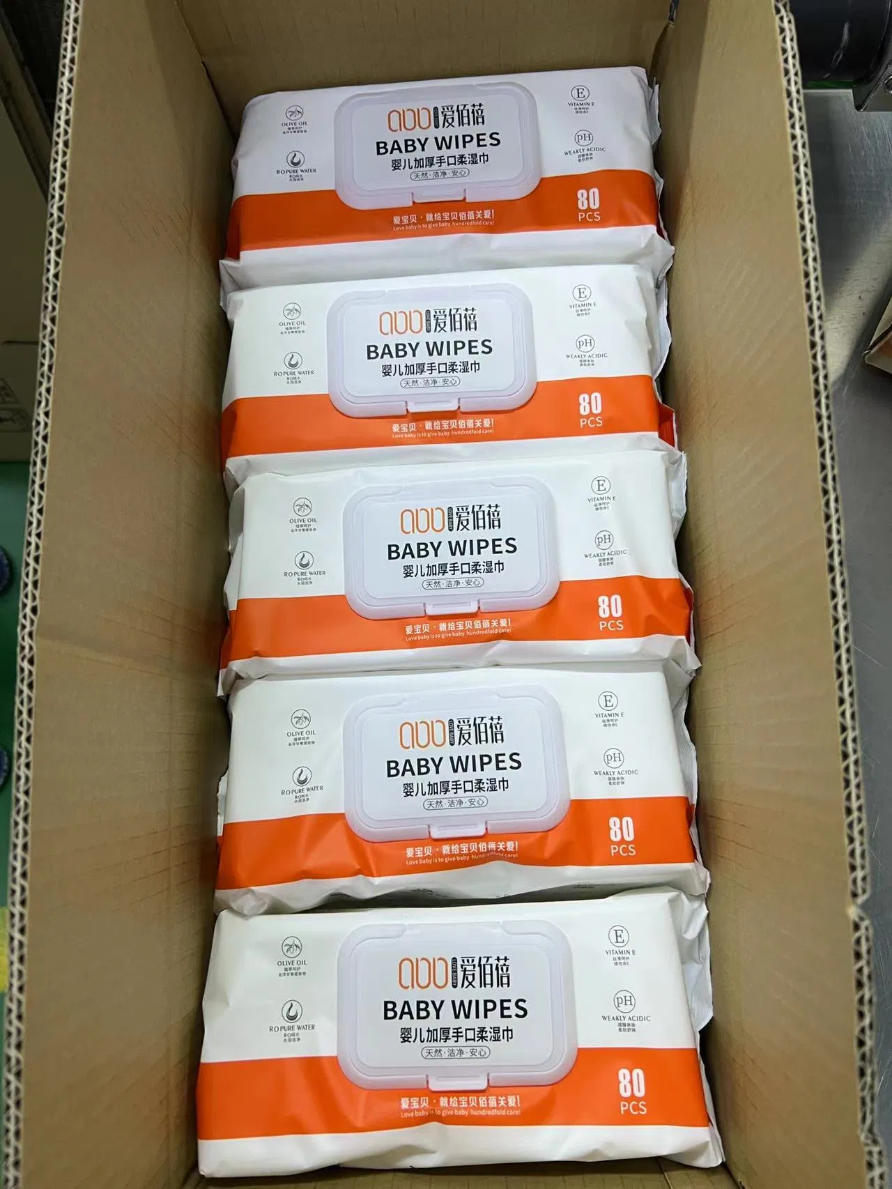 Biodegradable Wipe Eco-Friendly Baby Wet Wipe in Bulk Without Alcohol