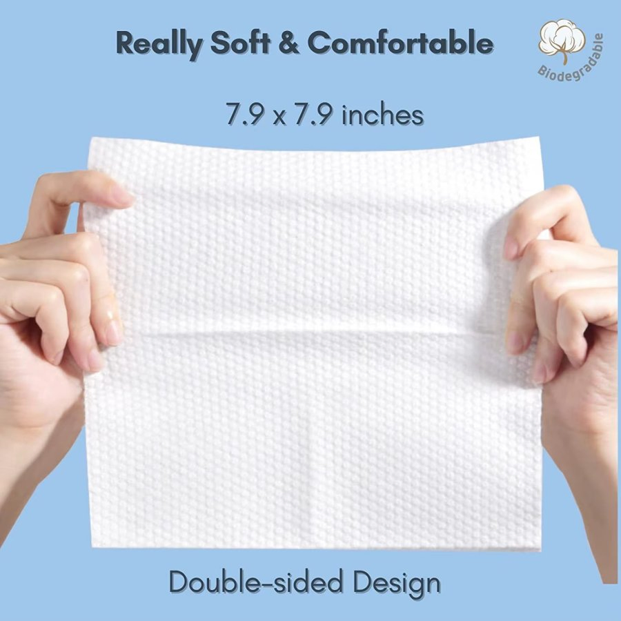 Ultra Soft Plant Fiber Disposable Face Towels for Facial Cleansing Box or Roll Tissue