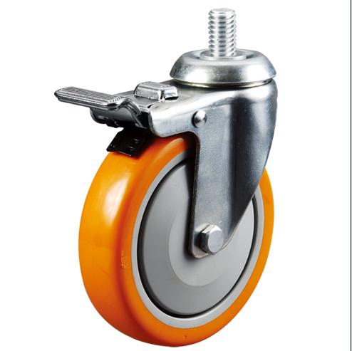 125mm Industrial Castor Screw Thread Caster Wheel with Brake