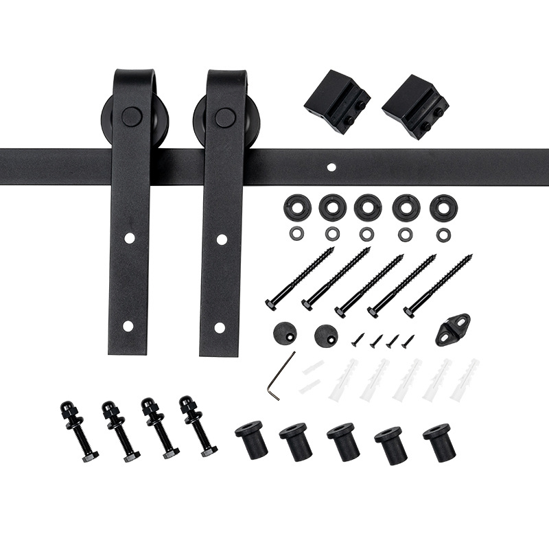 American Barn Door Wooden Door Hardware Accessories Household Sliding Door Track Slide Steel Rail