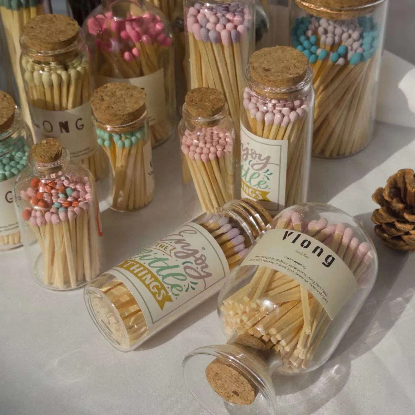 Customizable Glass Bottle Matches for Hotels and Homes