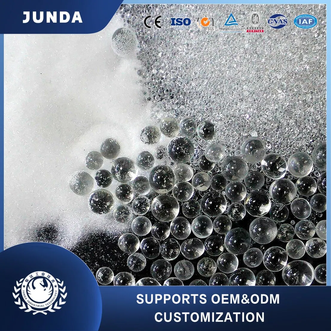 Стеклянные гранулы для пескоструйной обработки 220#