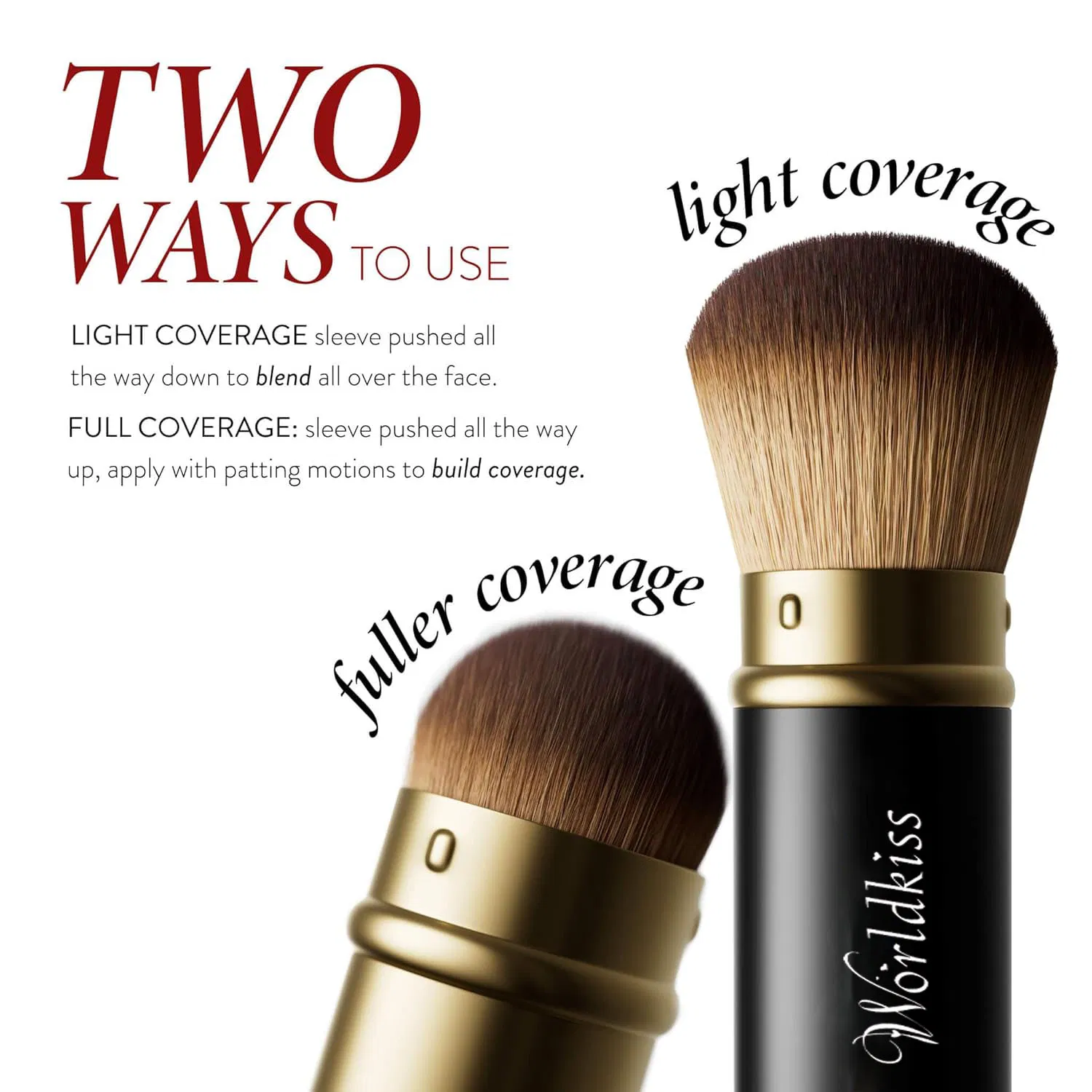 Wholesale Retractable Black Kabuki Face Liquid Cream Powder Cosmetic Brush