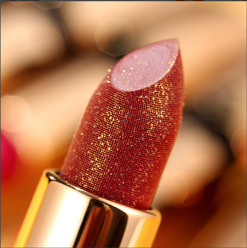Lip Gloss Golden Matte Moisturizing Makeup Colorfast Lipstick