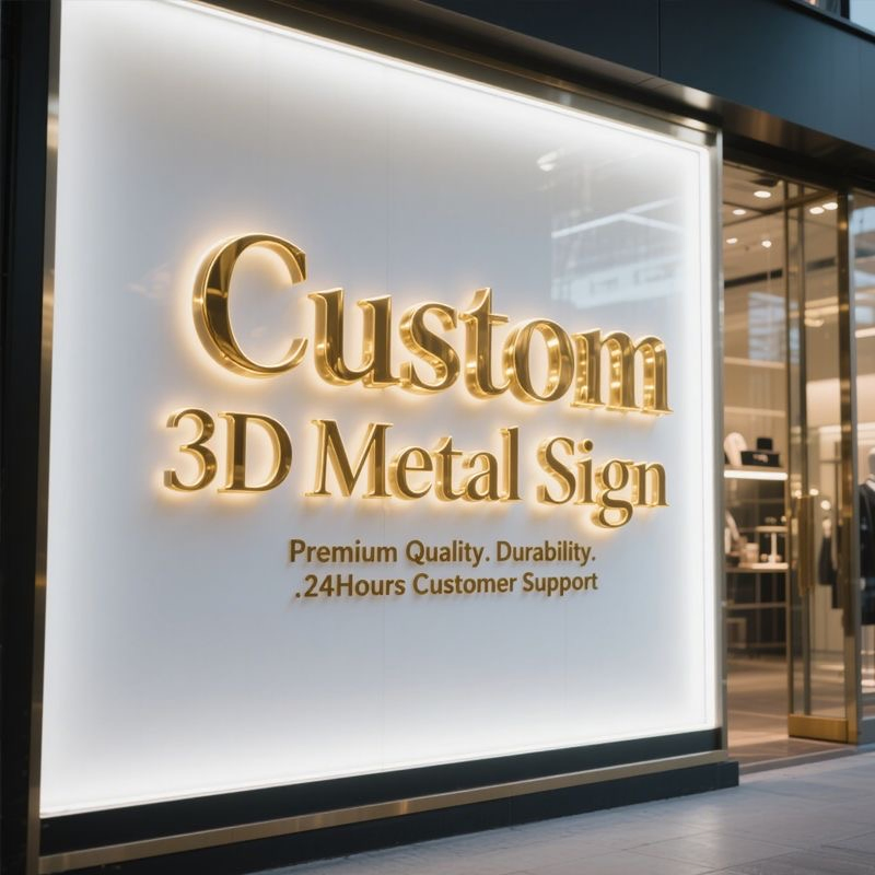Custom LED Signs, Metal or Acrylic Backlit, Factory Made Luminous Outdoor Indoor