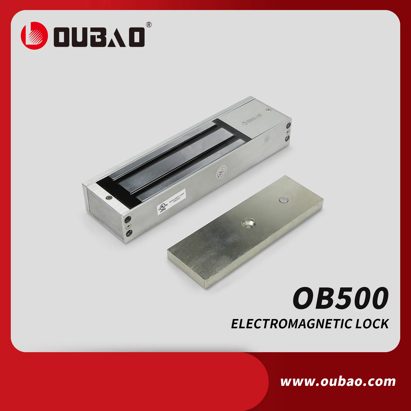 UL 500kg (1100Lbs) Heavy-Duty Single Door Electronic Electrically Controlled Magnetic Lock