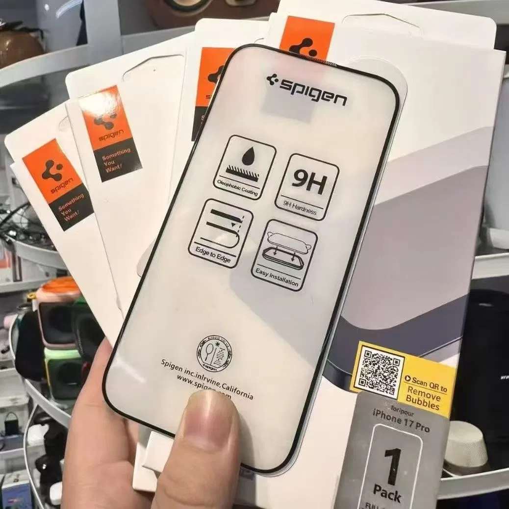Full Coverage Tempered Glass Screen Protector for iPhone Air 17 PRO Max Spigen Ez Fit