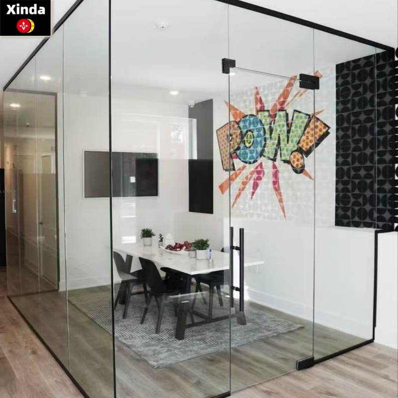 Modular Aluminum Partition Wall System with Built-in Doors for Office