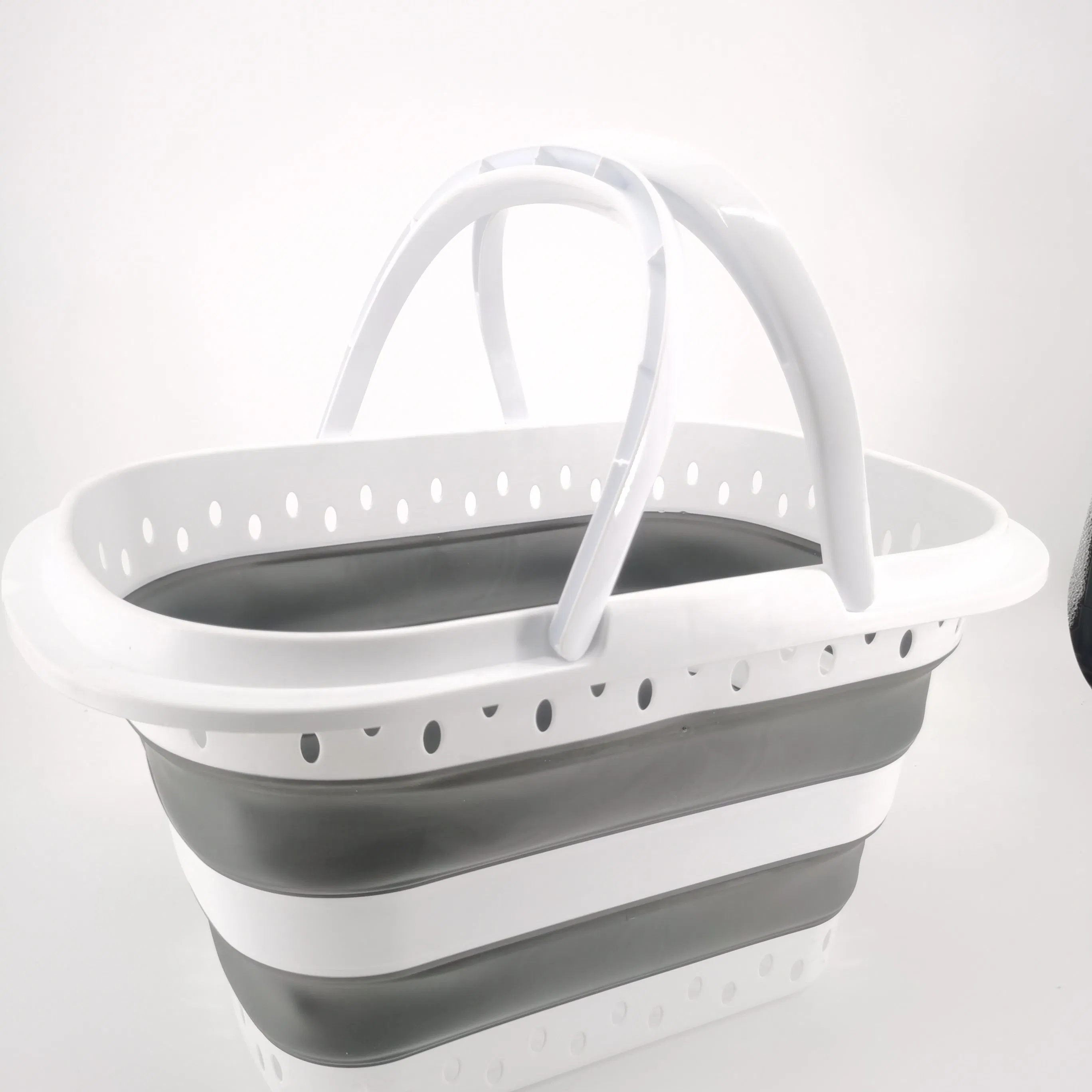 Kitchen Storage Tool Fruit Vegetable Washing Basket Strainers Collapsible Colander Folding Drain Basket Basin