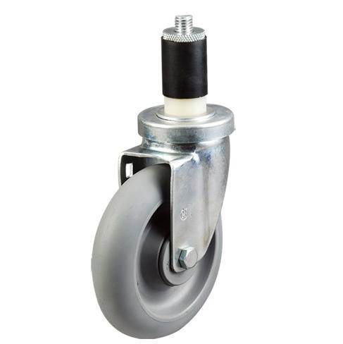 China Castor Factory 100mm Medium Duty Expanding Adapter Stem Castor Wheel with Lock
