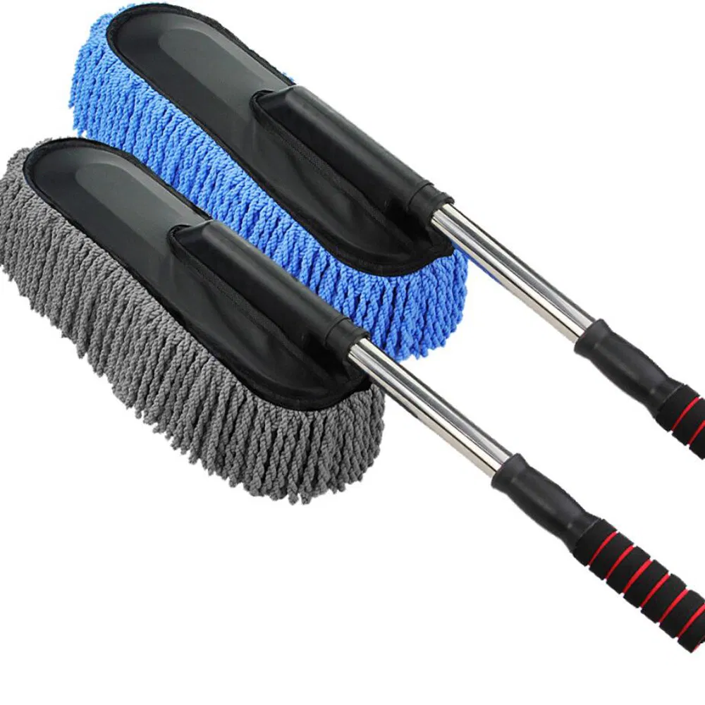 Car Wax Mop Cleaning Washing Nanofiber Dust Removal Cotton Telescopic Brush Esg12895