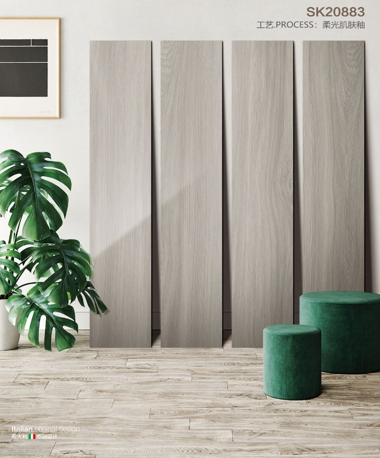 Wood Grain Look Durable Rustic Tile for Living Room and Bedroom Cheap Price