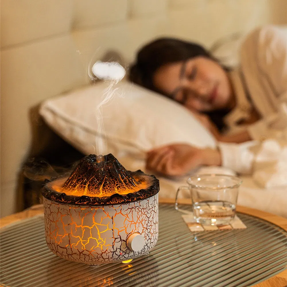 Creative Decoration Humidifier Two-Color Fog Purifier Volcanic Flame Humidifier
