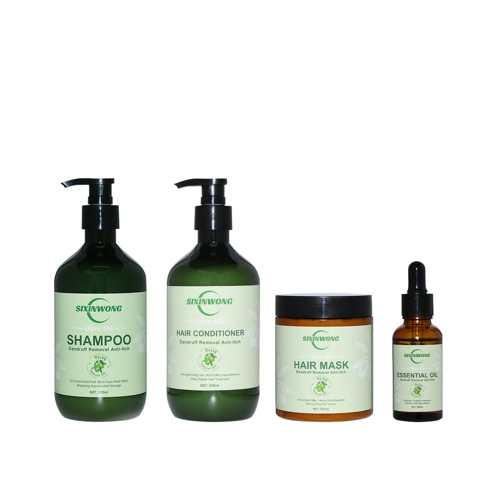 Beauty Cosmetics Olive Oil Prevent Bifurcation Hair Conditioner Hair Growth Shampoo Set
