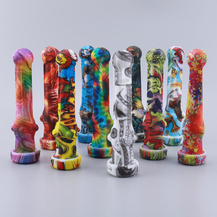 Silicone Nectar Printed Collector Pipe with 14mm Titanium Nail Smoking Accessories Pipe