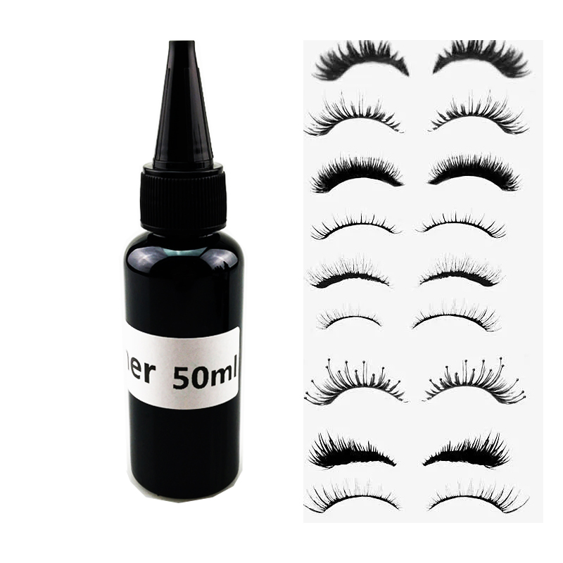 Black Sticky Eyeliner Fluid High Viscosity High Solid Waterproof and Nontinted 50ml