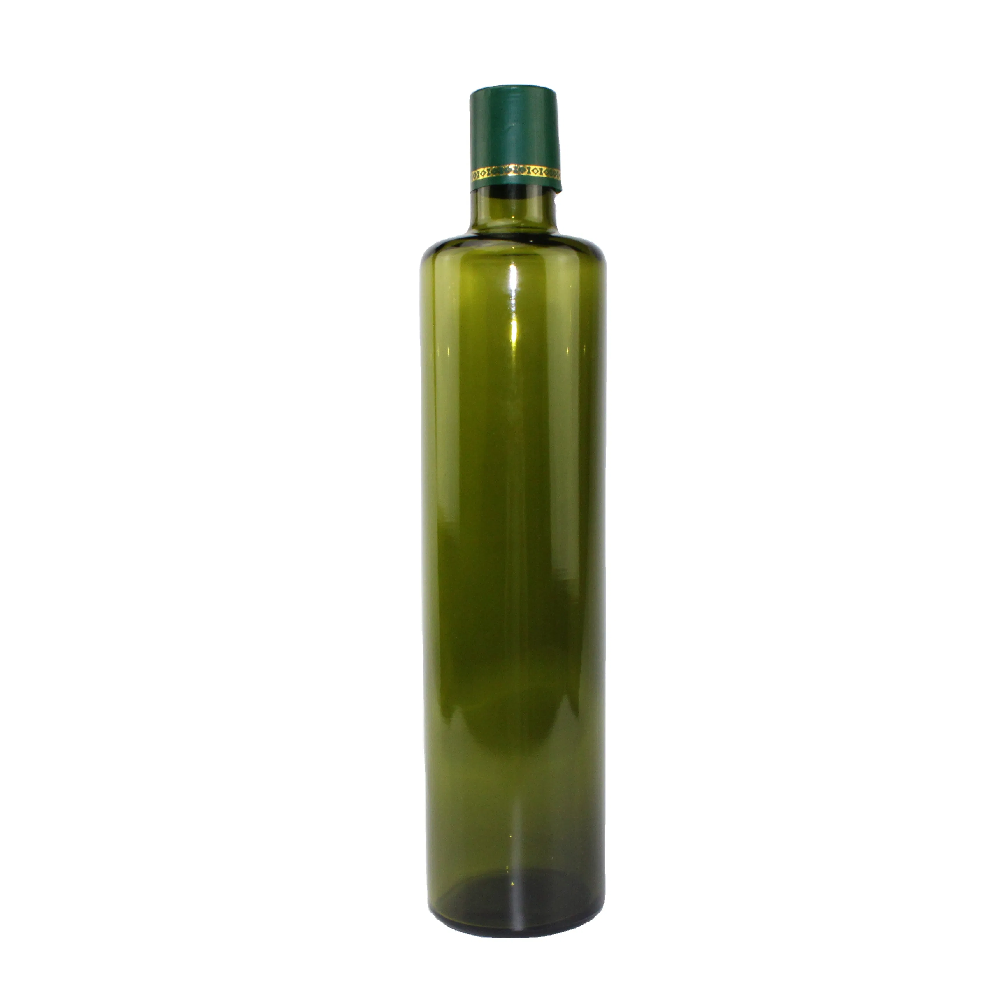 Factory Custom 250 Ml 500 Ml 750 Ml 1000 Ml Dark Green Glass Olive Oil Bottle with Screw Aluminum Cap