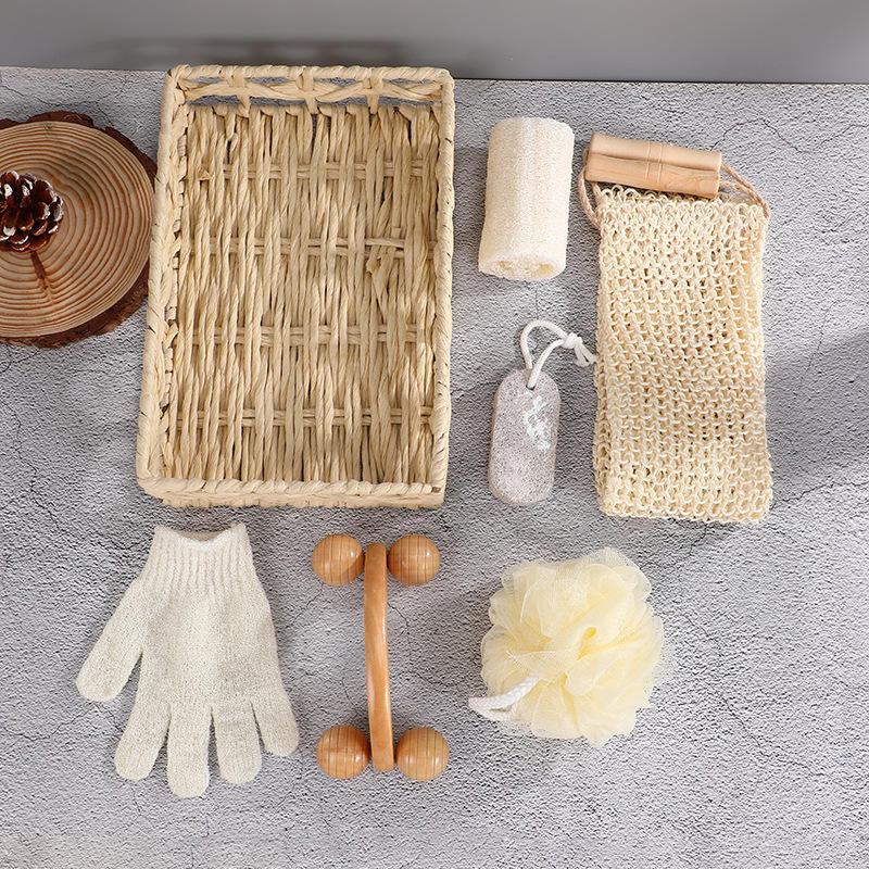 Luxurious Unscented Bath and SPA Gift Set with Woven Basket