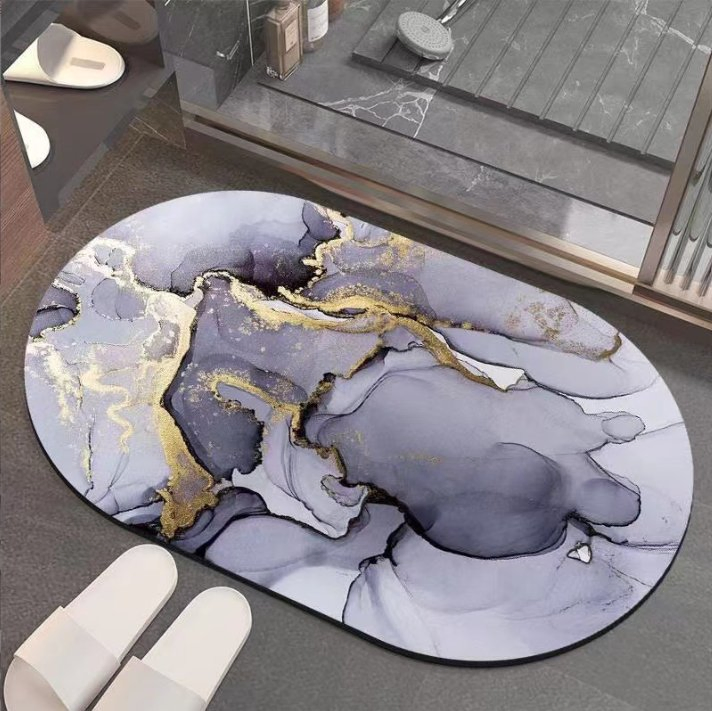 Custom Logo Bathroom Bath Rug Toilet Floor Mat Anti-Slip Absorbent Mat Carpets and Rugs Diatom Bath Mat
