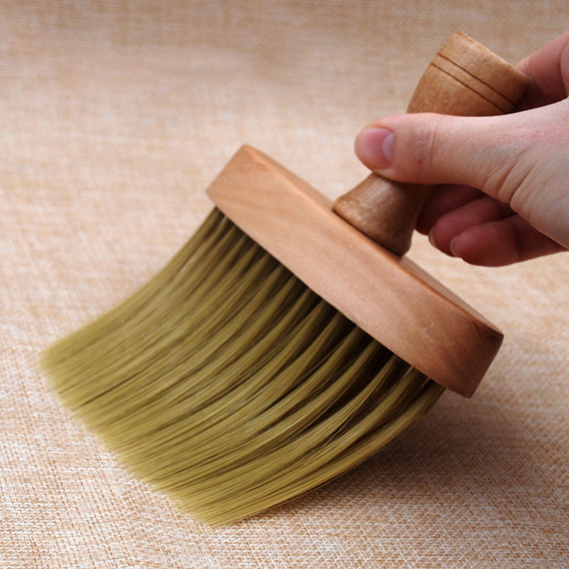 Private Label Detangling Hair Brush Wooden Facial Cleansing Detangler Brush Barber Neck Duster Beard Shaving Brush
