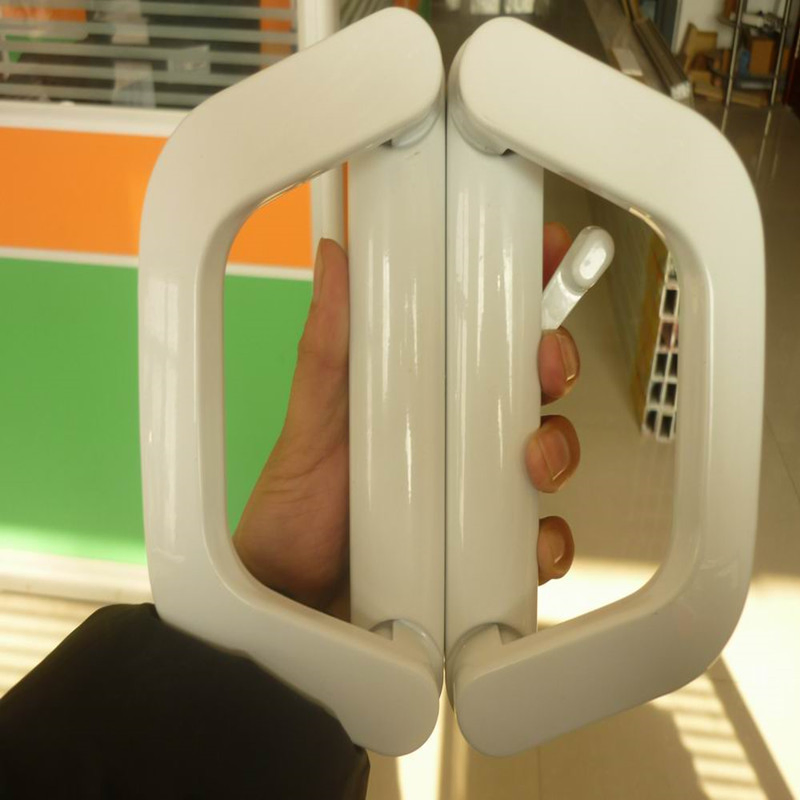 Elegant Wooden Film Double Glazed UPVC Sliding Door Design