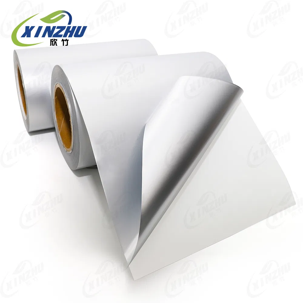 Jumbo Roll 50mic Matte Silver Pet Film Adhesive Material for Printing Label Sticker