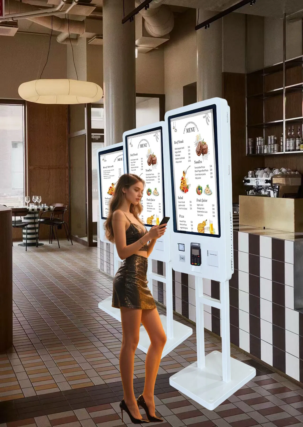 Сенсорный киоск для заказа 27 дюймов