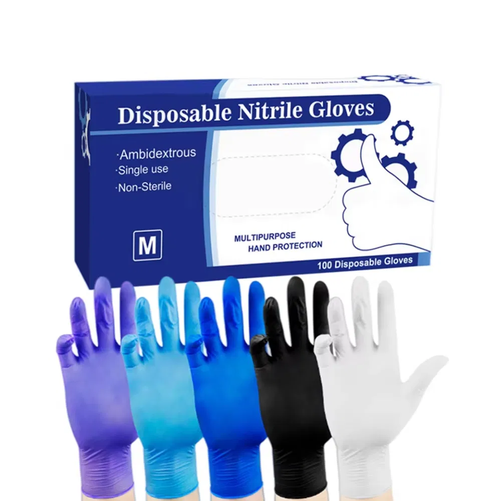 Disposable Nitrile Gloves - Latex-Free, Powder-Free, Durable & Comfortable Protection