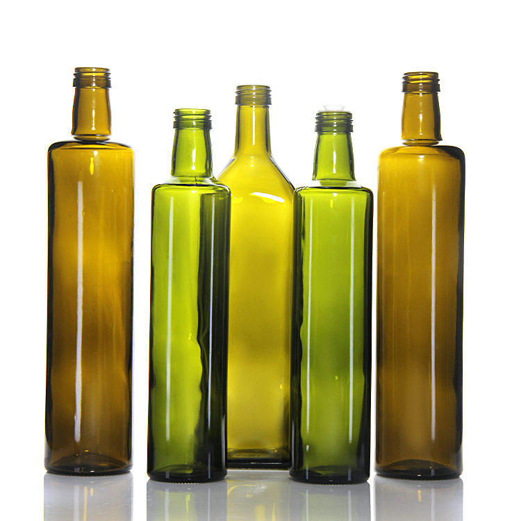 Premium Dark Green Glass Olive Oil Bottles - 750ml & 1000ml Sizes