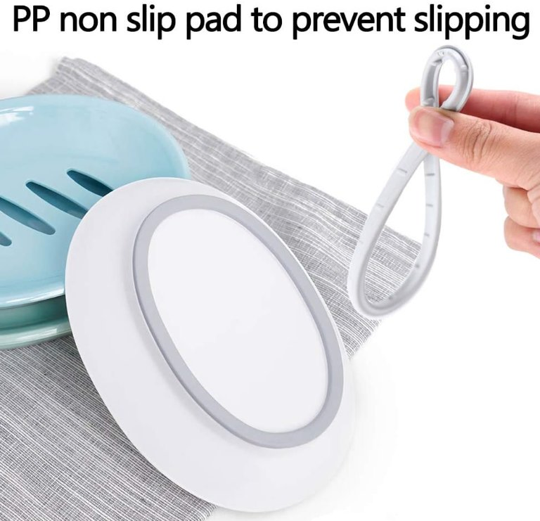 Neutral Tone Single Plastic Soap Dish Bathroom Accessories with Drain Plastic Sponge Holder