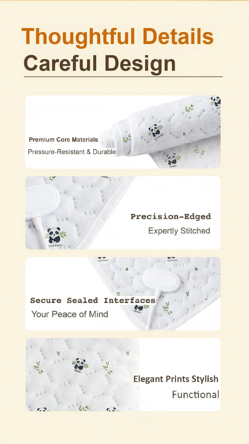Regular Electric Mattress Heater Soft and Comfortable Electric Heated Blanket with Overheat Protection Stay Warm at Home Manta Electrica