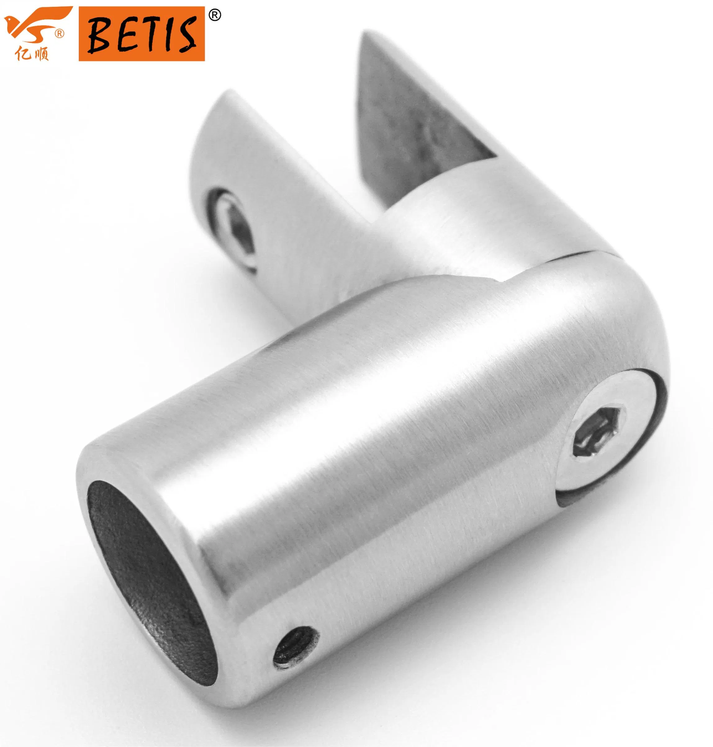 OEM Frameless Tempered Glass Door Hardware Bathroom Accessories Support-Bar Pipe Rack Glass Clip for Terminal Ø 16mm Header Connector Glass Bracket