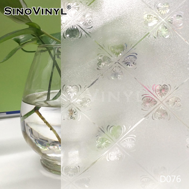 Factory Price In Stock Removable Silver Grey Frosted Glass Window Film With Glue