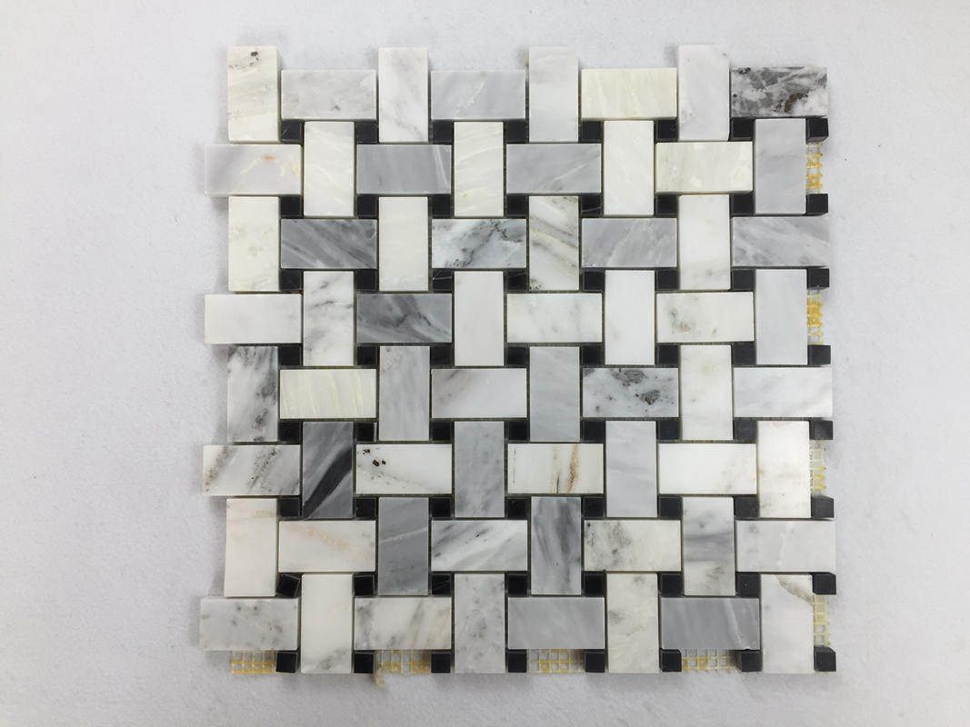 Мозаичная плитка из мрамора Savy Light Geo, 30x30 см