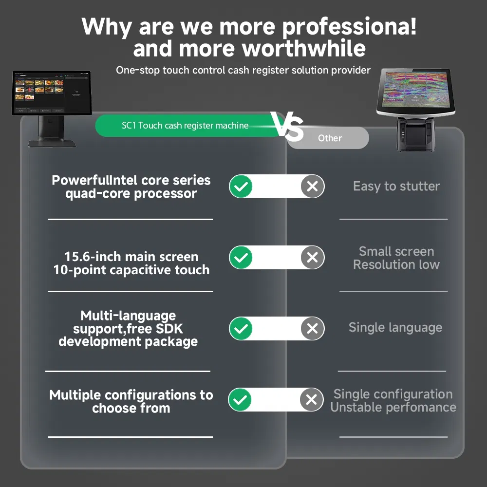 Suntek Customized Price Android 14.0 Fashion Cash Register with 8mm Extremely Thin