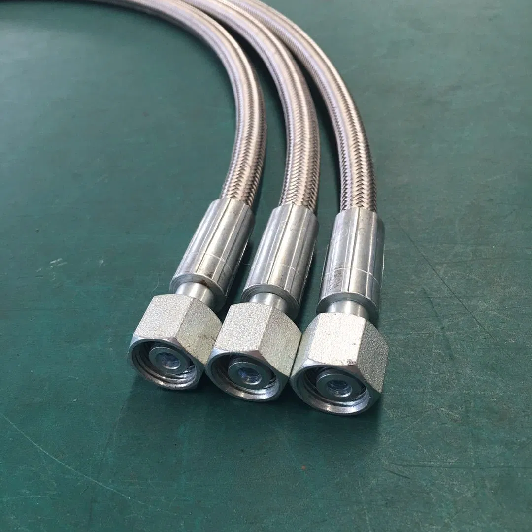 Flexible Stainless Steel Braided PTFE SAE100 R14 Hydraulic Hose