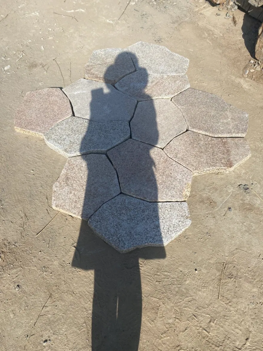 Crazy Paving Stone Flagstone Patio Floor Tiles Cheap Antacid Erosion Resistance Mesh Backing Rustic Park Design G682 Granite Flagstone Paving Stone