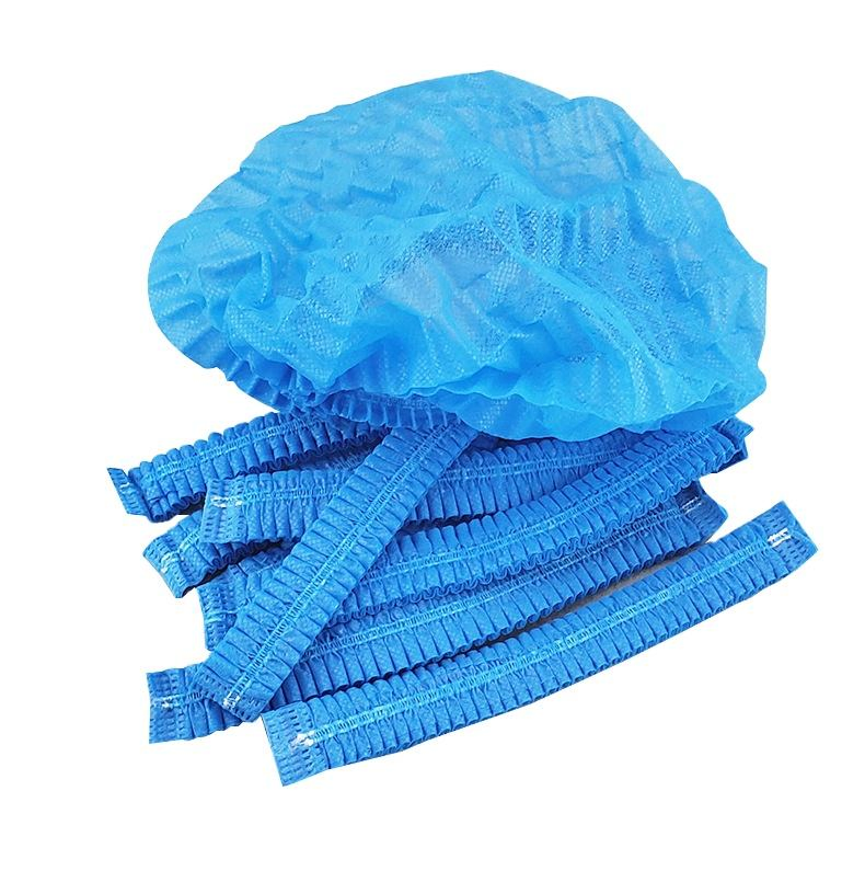 Disposable PP Colored Non-Woven Round Cap Surgical Round Nursing Bouffant Clip Cap Hair Head Cover Cap