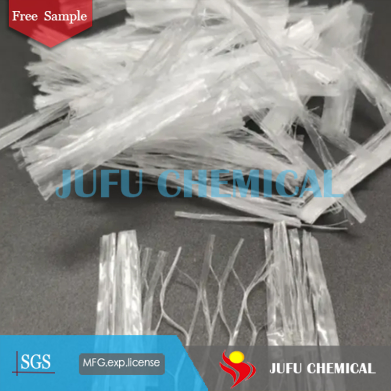 Used for Shotcrete to Reduce Rebound Rate Polypropylene Mesh Fiber